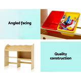 Keezi 3 Tiers Kids Bookshelf Storage Children Bookcase Toy Box Organiser Display - Low Angle