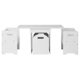 Keezi 3PCS Kids Table and Chairs Set Storage Toys Play Activity Desk - Side View