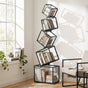 Artiss 5-Tier Bookshelf Metal Geometric Display Shelf Storage Organizer Black
