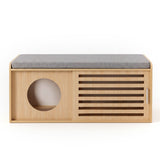 Artiss Pet Ottoman Footrest Bench with MDF Frame 100kg Capacity Natural - Top-Down View