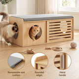 Artiss Pet Ottoman Footrest Bench with MDF Frame 100kg Capacity Natural - Close-Up Angle