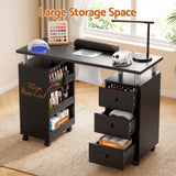 Artiss Manicure Table Nail Desk with Built-in Dust Collector Beauty Salon Station Drawers Shelves Wrist Cushion Wheels Black - Close-Up Angle