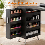 Artiss Manicure Table Nail Desk with Built-in Dust Collector Beauty Salon Station Drawers Shelves Wrist Cushion Black - Low Angle