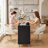 Artiss Manicure Table Nail Desk with Built-in Dust Collector Beauty Salon Station Drawers Shelves Wrist Cushion Black - Extra Image
