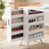 Artiss Manicure Table Nail Desk with Built-in Dust Collector Beauty Salon Station Drawers Shelves Wrist Cushion White - Low Angle