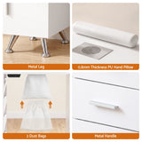 Artiss Manicure Table Nail Desk with Built-in Dust Collector Beauty Salon Station Drawers Shelves Wrist Cushion White - Extra Image