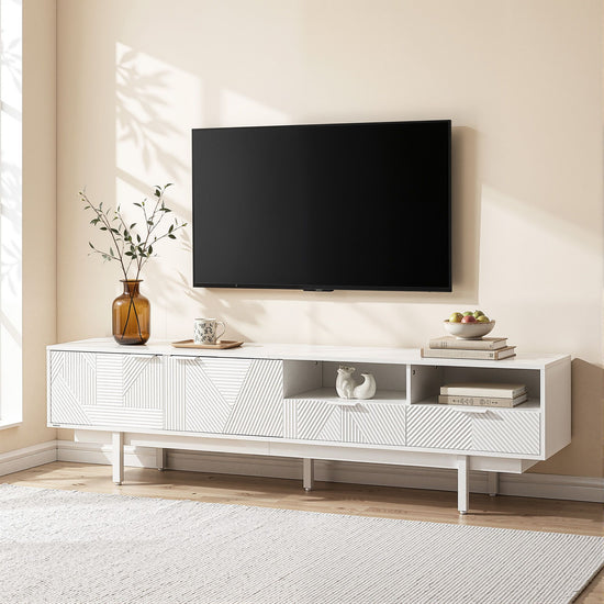 Artiss TV Unit Entertainment Unit Storage Cabinet Drawer 200cm White