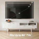 Artiss TV Unit Entertainment Unit Storage Cabinet Drawer 200cm White - Low Angle