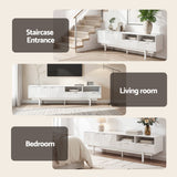 Artiss TV Unit Entertainment Unit Storage Cabinet Drawer 200cm White - Extra Image