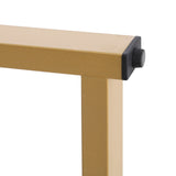 Artiss Bar Table Dining Storage Shelf Wine Rack Home Kitchen Office Desk Gold - Rear View