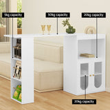 Artiss Bar Table Storage Cabinet Dining Wine Rack Home Office Desk Extendable - Low Angle