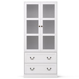 Artiss Buffet Sideboard 180cm Hutch Storage Cabinet Kitchen Drawer Door White - Top-Down View