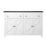 Artiss Buffet Sideboard Storage Cabinet Kitchen Cupboard 2 Drawers 140CM Black