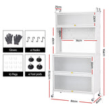 Artiss Kitchen Cabinet Storage Shelves Pegboard Cupboard Sideboard 80CMX164CM - Side View