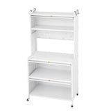 Artiss Kitchen Cabinet Storage Shelves Pegboard Cupboard Sideboard 80CMX164CM - Top-Down View