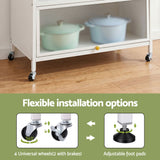 Artiss Kitchen Cabinet Storage Shelves Pegboard Cupboard Sideboard 80CMX164CM - Low Angle