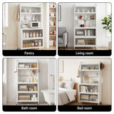 Artiss Kitchen Cabinet Storage Shelves Pegboard Cupboard Sideboard 80CMX164CM - Extra Image
