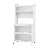 Artiss Kitchen Cabinet Storage Shelves Pegboard Cupboard Sideboard 80CMX164CM - Extra Image
