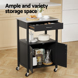 Artiss Kitchen Island Trolley Rolling Serving Cart Storage Drawer Cupboard 60cm - 45-Degree Angle