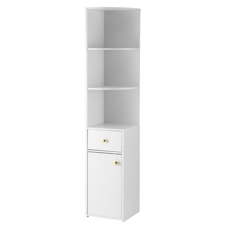 Artiss 3 Tiers Bookshelf with Storage Drawer and Cabinet White, image 5