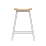 Artiss 2x Bar Stools Wooden Chairs Oak - Side View