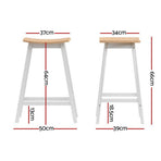 Artiss 4x Bar Stools Wooden Chairs Oak, image 2