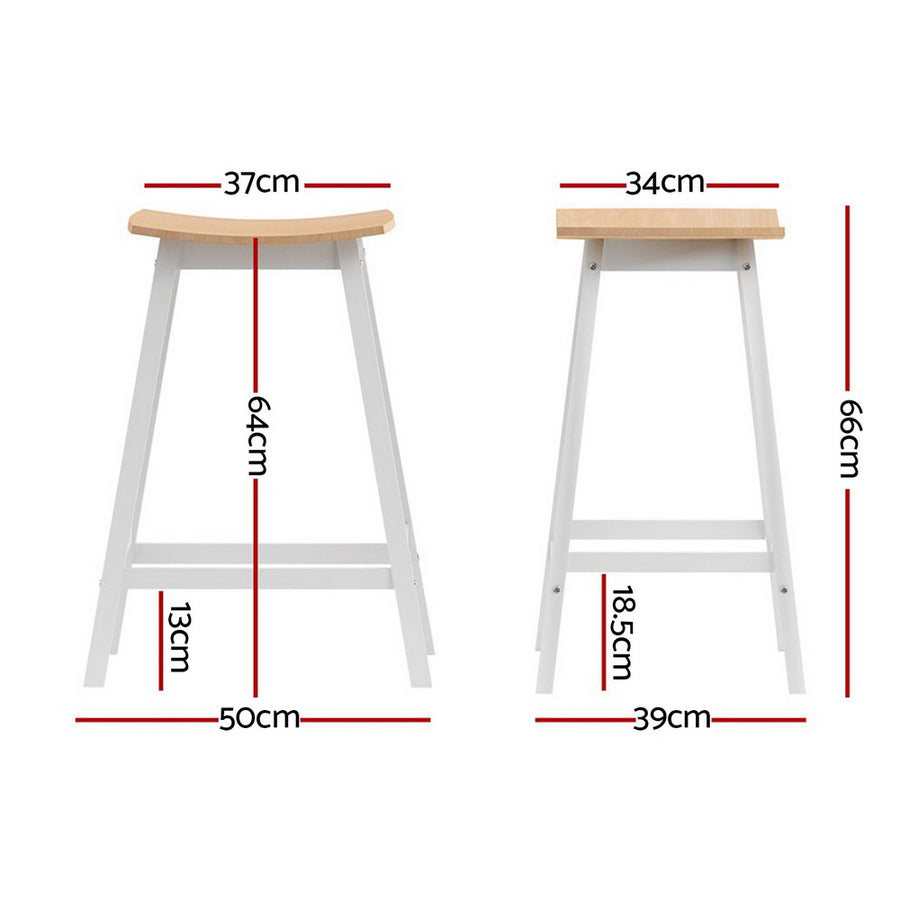 Artiss 4x Bar Stools Wooden Chairs Oak, image 2