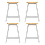 Artiss 4x Bar Stools Wooden Chairs Oak - Side View