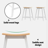 Artiss 4x Bar Stools Wooden Chairs Oak - 45-Degree Angle