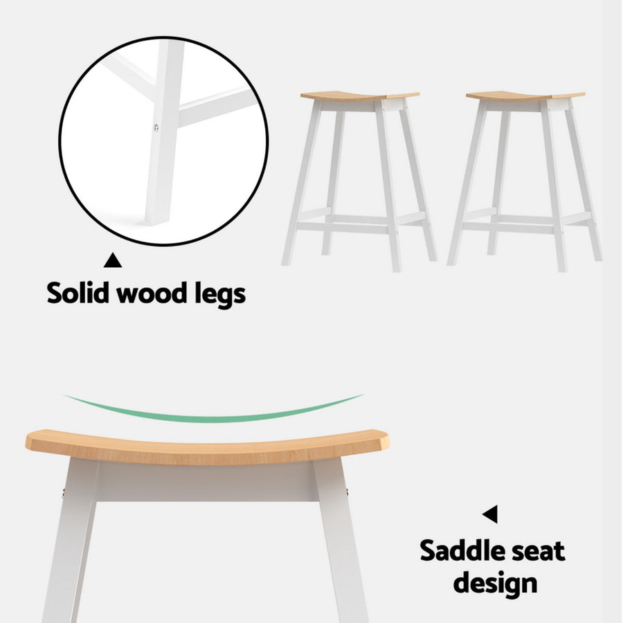 Artiss 4x Bar Stools Wooden Chairs Oak, image 5