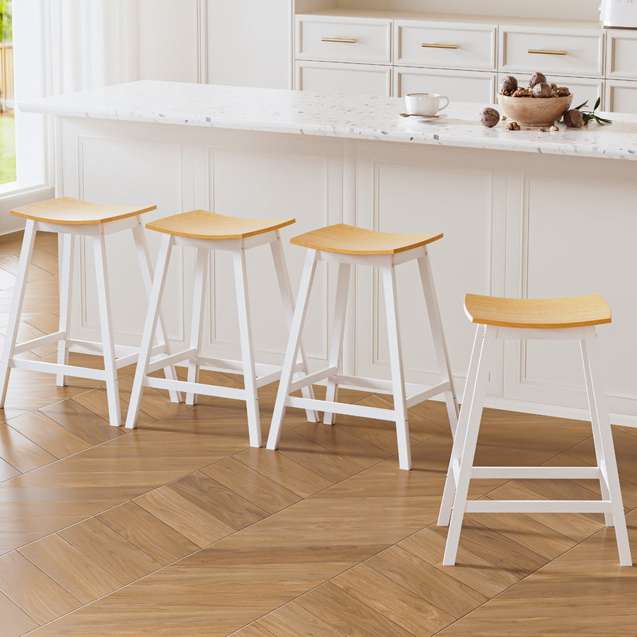Artiss 4x Bar Stools Wooden Chairs Oak, image 7