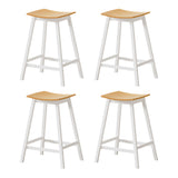 Artiss 4x Bar Stools Wooden Chairs Oak - Low Angle