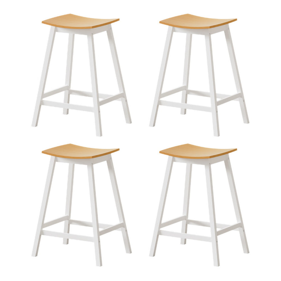 Artiss 4x Bar Stools Wooden Chairs Oak, image 8