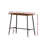 Artiss Halle Bar Table 120CM Rectangular - Front View