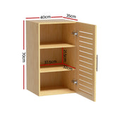 Artiss Bathroom Storage Cabinet 70cm Medicine 2 Tier Shelf Wall Mounted JILL - Front View
