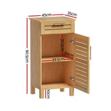 Artiss Bathroom Cabinet Storage 90cm wooden JILL - Side View