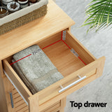 Artiss Bathroom Cabinet Storage 90cm wooden JILL - Rear View