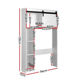 Artiss Bathroom Cabinet Over the Toilet Storage Organiser Laundry Shelf 128cm - Side View