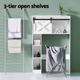 Artiss Bathroom Cabinet Over the Toilet Storage Organiser Laundry Shelf 128cm - Rear View