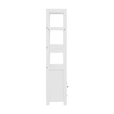 Artiss Bathroom Floor Storage Cabinet with 2 Drawers 3 Open Shelves 2 Doors White - Top-Down View