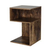 Artiss Bedside Table Shelves Side End Table Storage Nightstand Rust Oak UMENI - Close-Up Angle