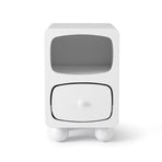 Artiss Bedside Table Storage Drawer Shelf Pine Wood Legs White