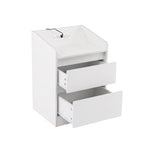 Artiss Bedside Table Nightstand with Charging Station 2 Drawers LED White