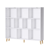 Artiss Bookshelf 3 Tiers 10 Cubes - CORA White - Side View