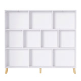 Artiss Bookshelf 3 Tiers 10 Cubes - CORA White - 45-Degree Angle
