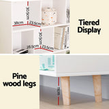 Artiss Bookshelf 3 Tiers 10 Cubes - CORA White - Low Angle