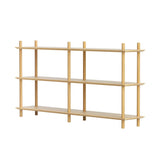 Artiss Bookshelf 3 Tiers Bookcase Display Shelves Wooden Storage Stand Rack Pine - Front View