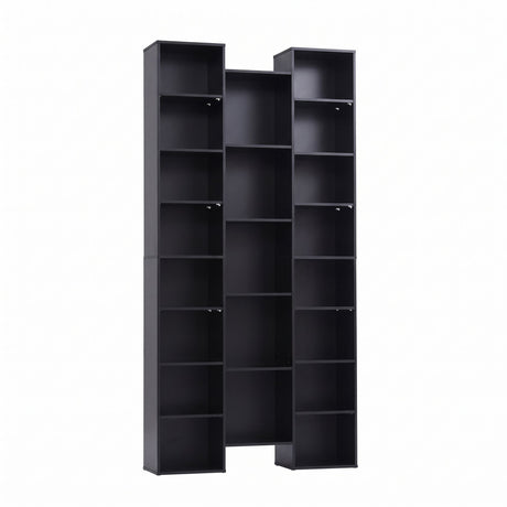 Artiss Bookshelf Display Shelves CD DVD Storage Rack Tall Bookcase Black, Storage