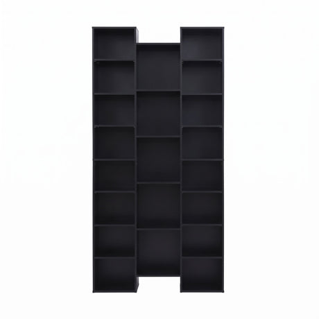 Artiss Bookshelf Display Shelves CD DVD Storage Rack Tall Bookcase Black, image 5