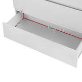 Artiss 6 Chest of Drawers - PEPE White - Low Angle